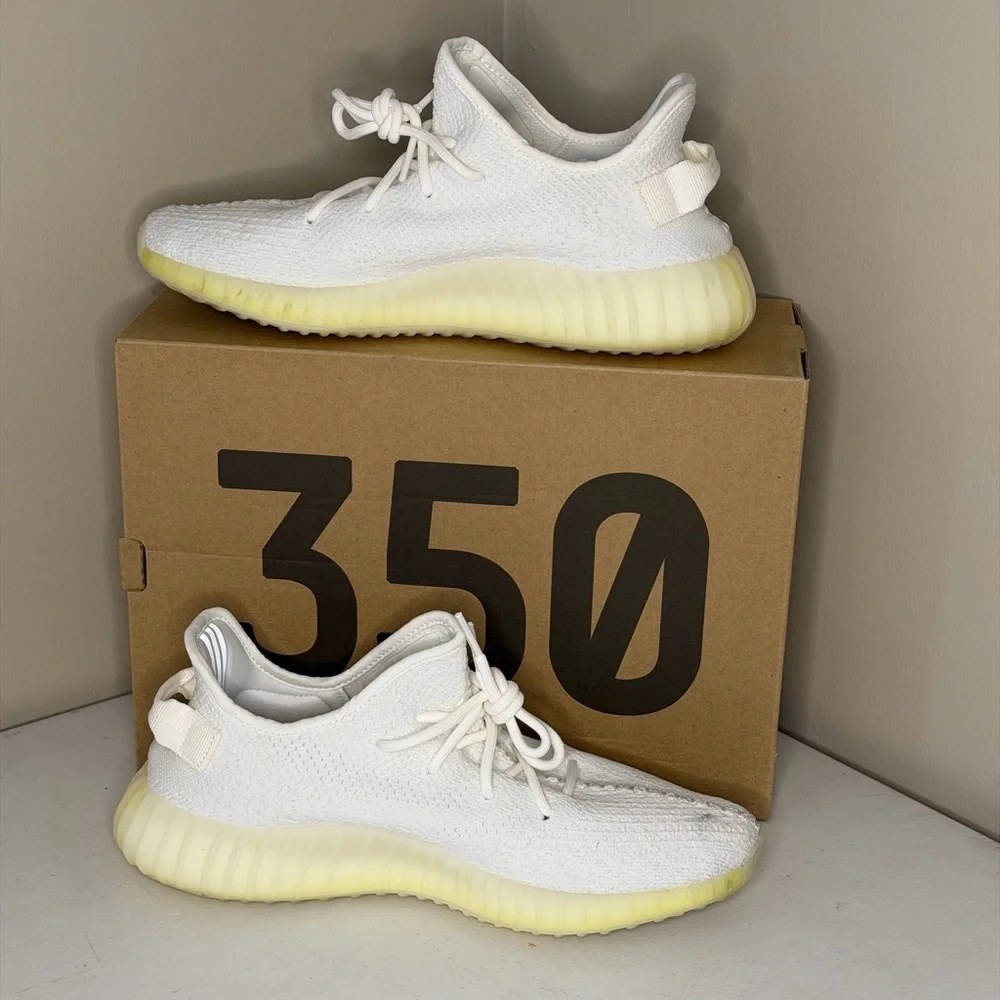 Adidas Yeezy Boost 350 V2 White with Yellow Sole